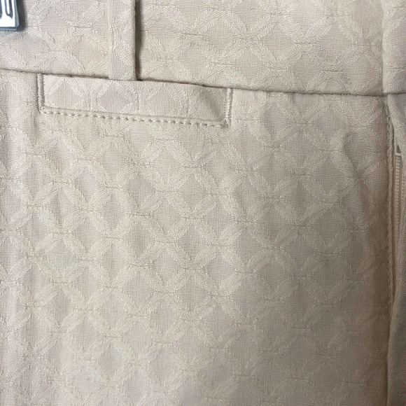 Banana Republic NWT Women's The Avalon Jacquard Boy Crop Pants in Ivory Size 4 - Picture 3 of 10